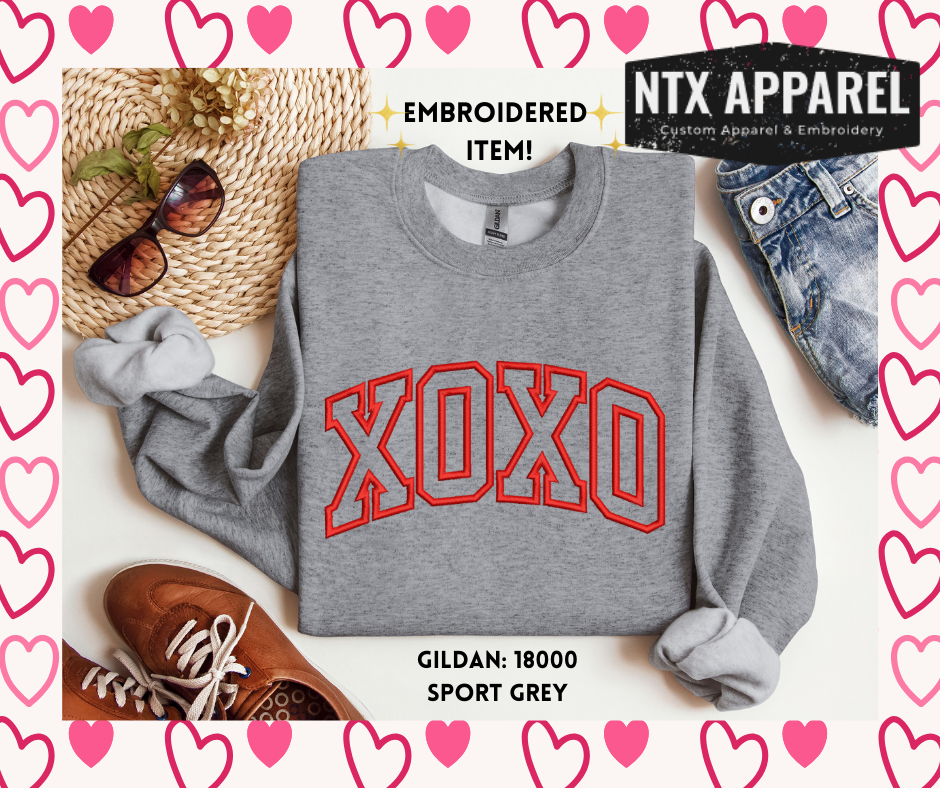 XO Embroidered Crewneck Sweatshirt