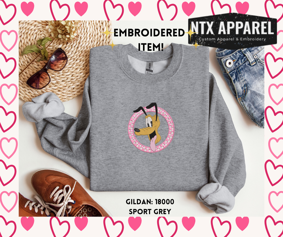 Pluto Embroidered Crewneck Sweatshirt