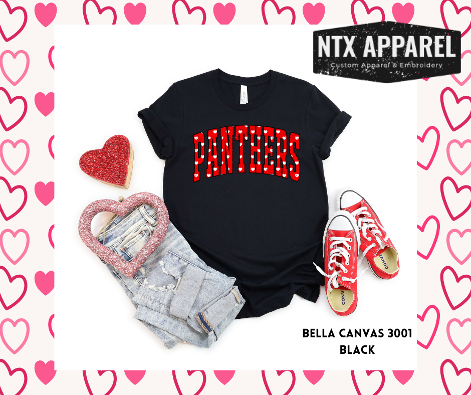 Panther Hearts Valentine T-Shirt