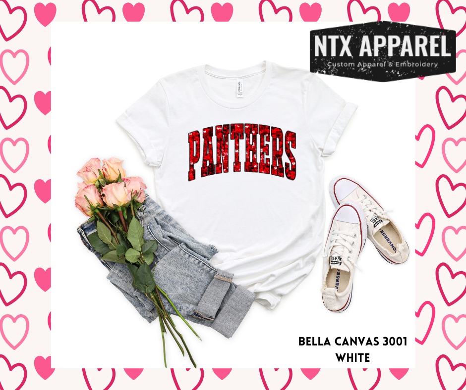 Panther Sequins Valentine T-Shirt