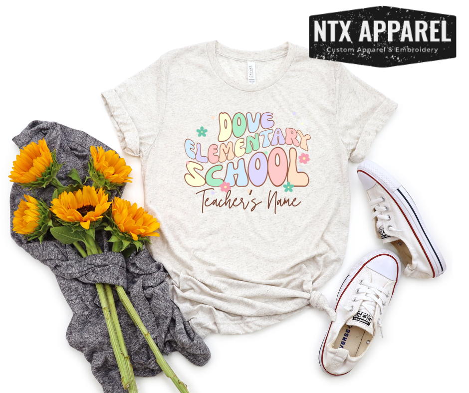 Custom Teacher Appreciation T-Shirt- Teacher Name