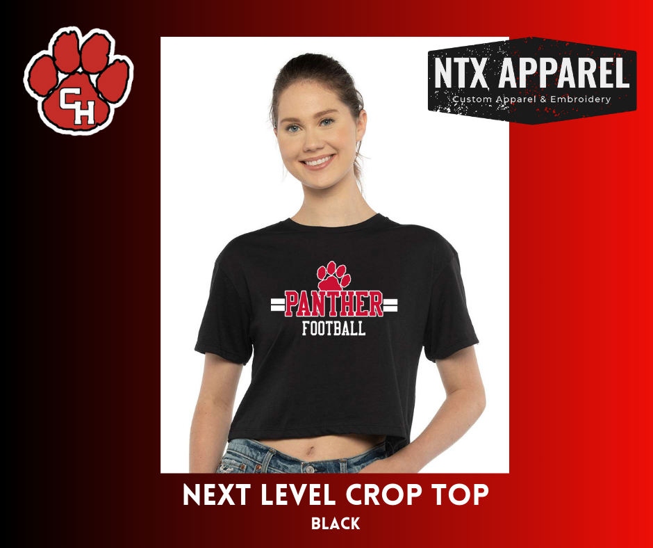 Panther Red & Black- Crop Top