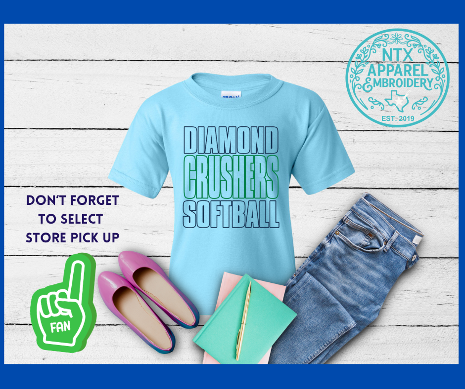 Diamond Crushers Green & Navy Youth T-Shirt