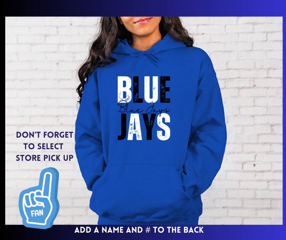 Blue Jays Black & White: Adult Hoodie
