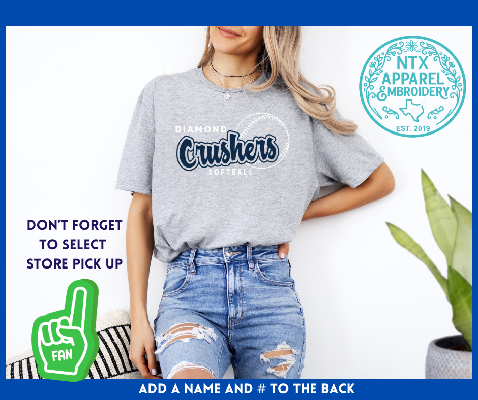 Diamond Crushers Base Runner: Adult T-Shirt