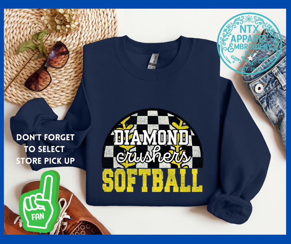 Diamond Crushers Off Speed: Adult Crewneck Sweatshirt