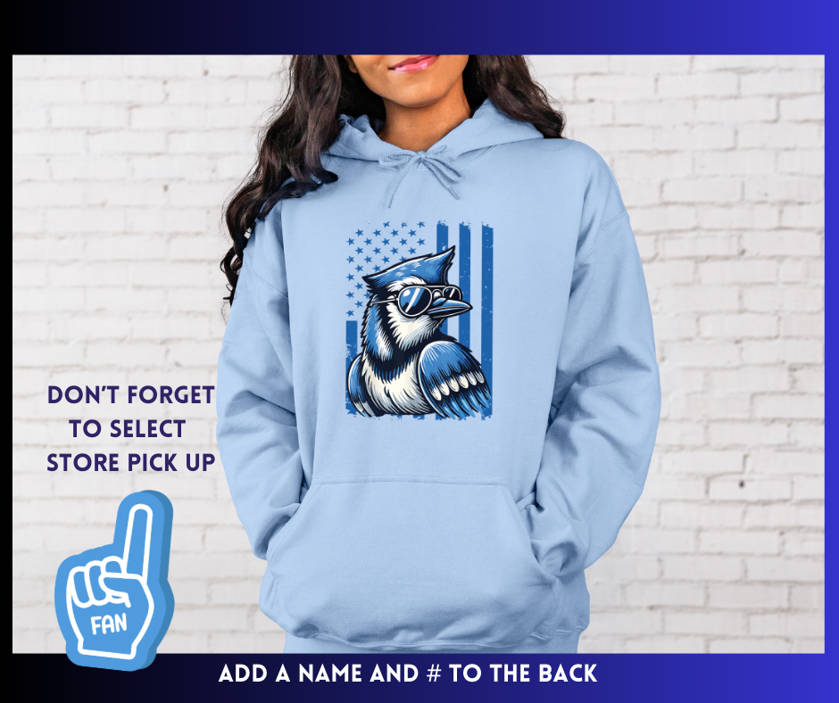 Blue Jays Patriotic: Adult Hoodie