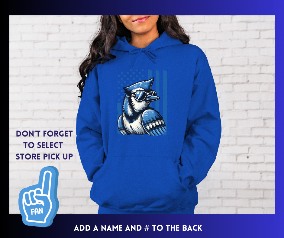 Blue Jays Patriotic: Adult Hoodie