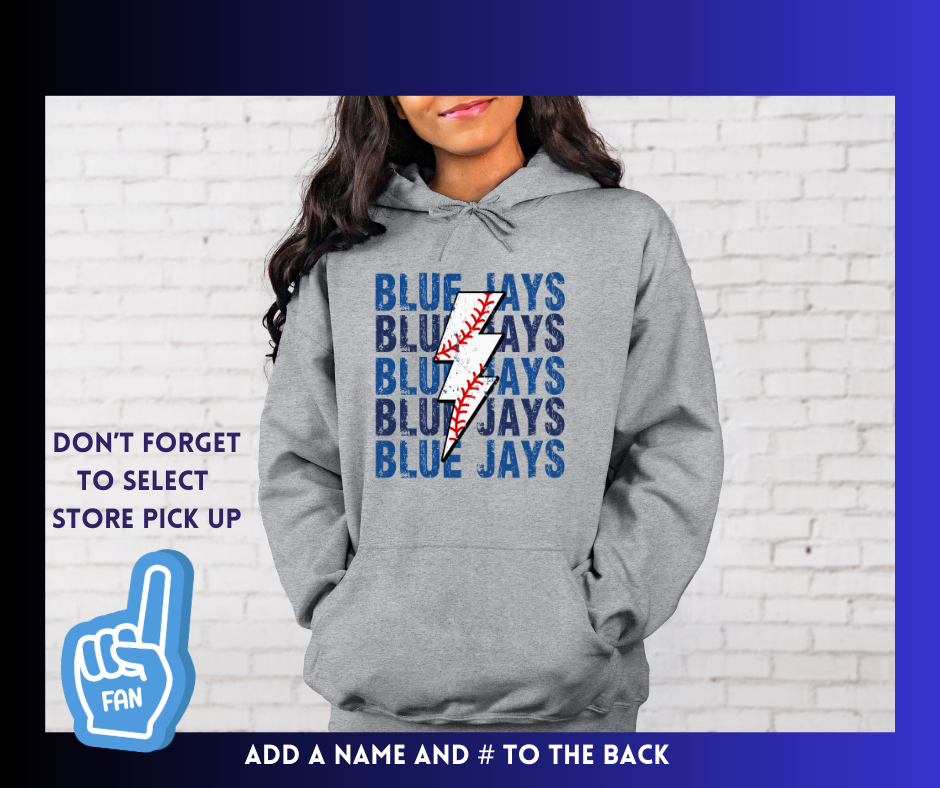 Blue Jays Lightning Strike: Adult Hoodie