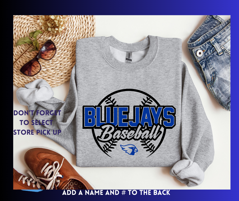 Blue Jays Baseball: Adult Crewneck Sweatshirt