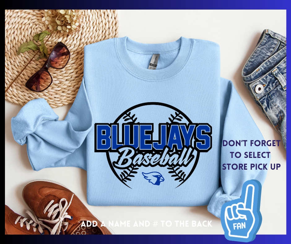 Blue Jays Baseball: Adult Crewneck Sweatshirt