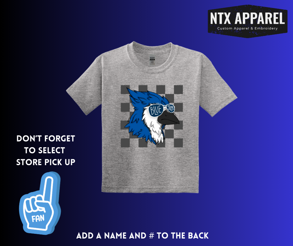 Blue Jays Checkered: Youth T-Shirt