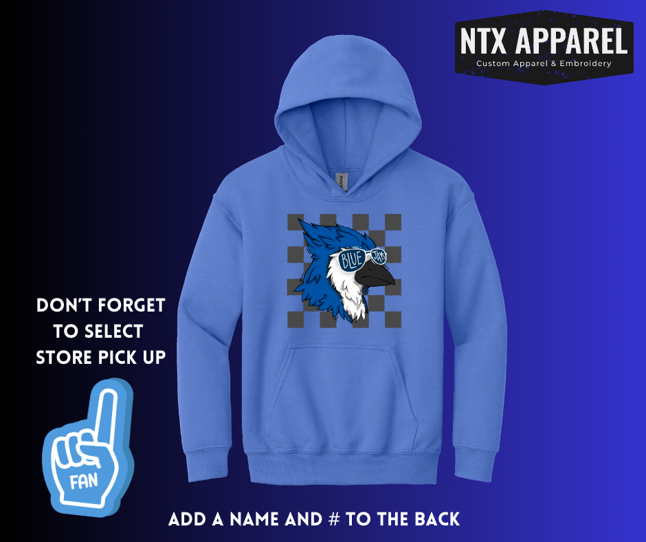 Blue Jays Checkered- Youth Hoodie