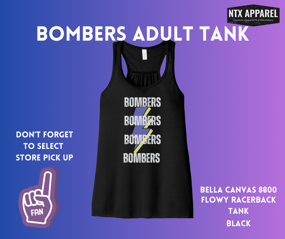 Bombers Bombers: Adult Flowy Racerback Tank Top