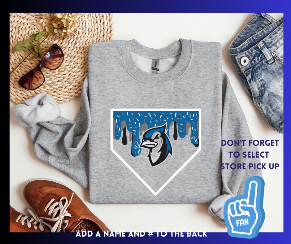 Blue Jays Drip : Adult Crewneck Sweatshirt