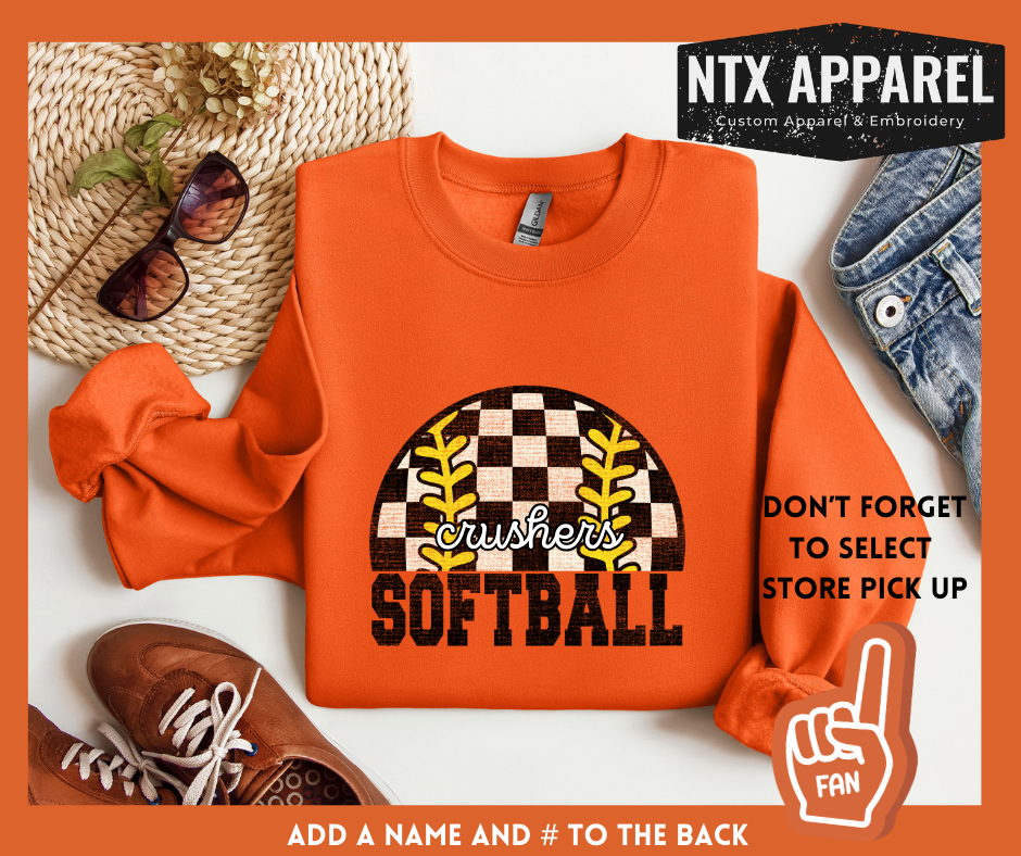 Crushers Fast Pitch: Adult Crewneck Sweatshirt