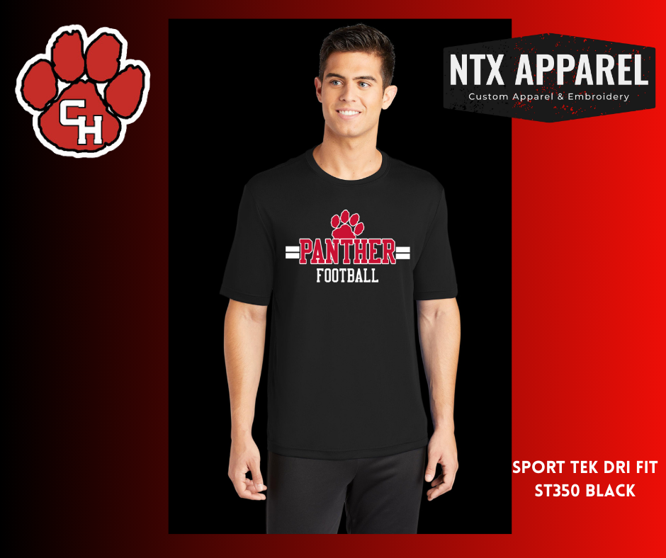 Panther Red & Black Dri Fit T-Shirt