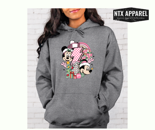 Holiday Pink Minnie Hoodie