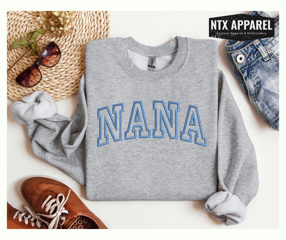 Basic Nana Embroidered Crewneck Sweatshirt