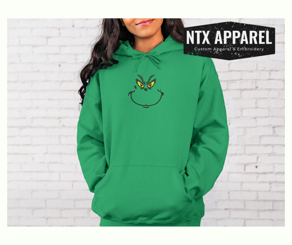 Grinch Embroidered Hoodie