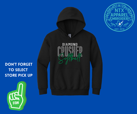 Diamond Crushers Softball: Youth Hoodie