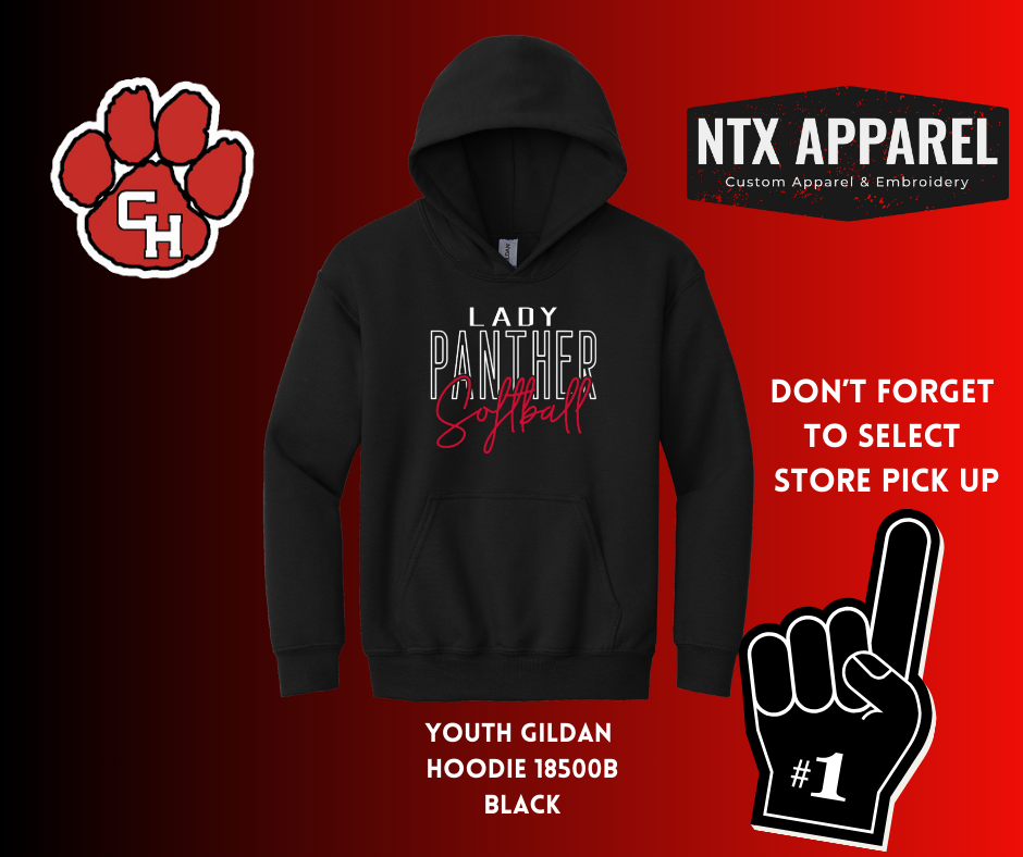 CHHS Softball Script Youth Hoodie