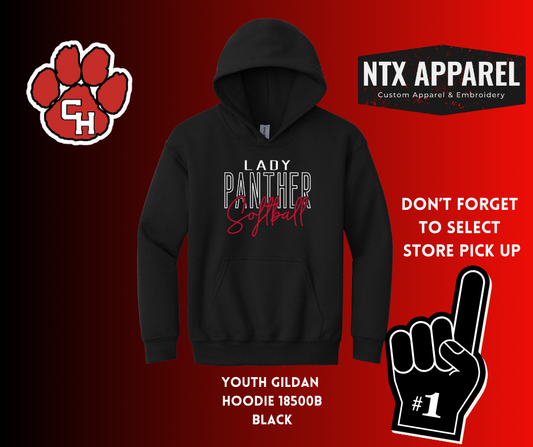 CHHS Softball Script Youth Hoodie