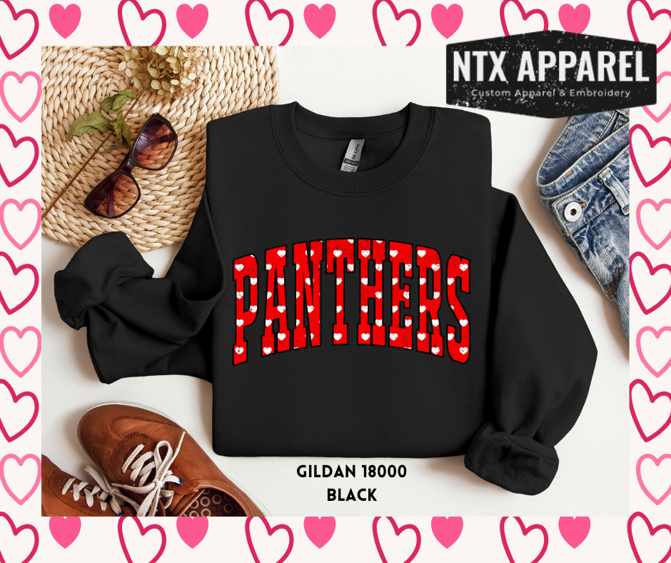 Panther Red Valentine Crewneck Sweatshirt