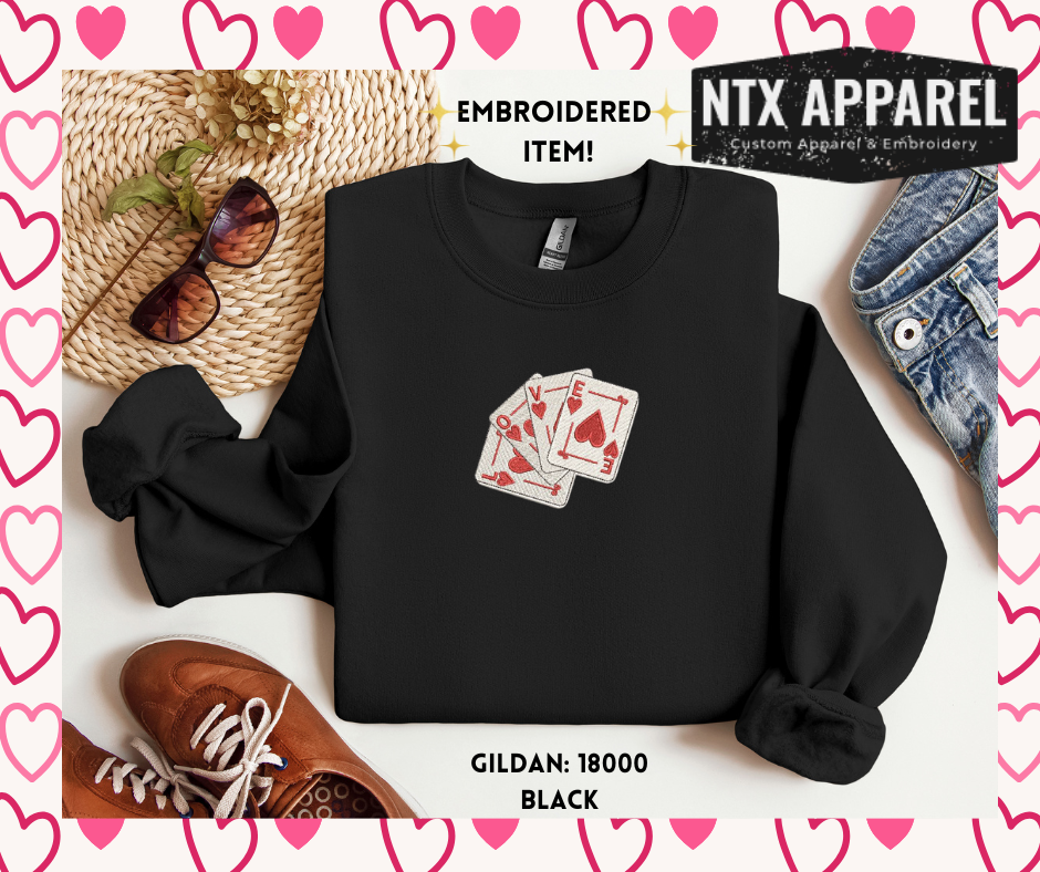 LOVE  Embroidered Crewneck Sweatshirt
