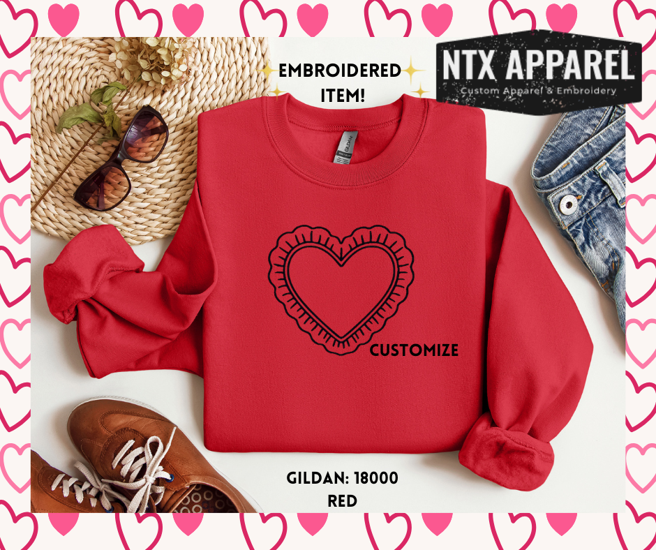 Single Locket Embroidered Crewneck Sweatshirt