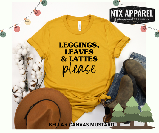 Legging, Leaves & Lattes T-Shirt