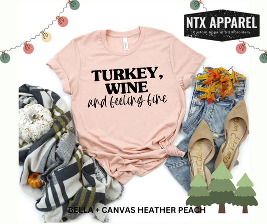 Turkey & Wine-T-Shirt