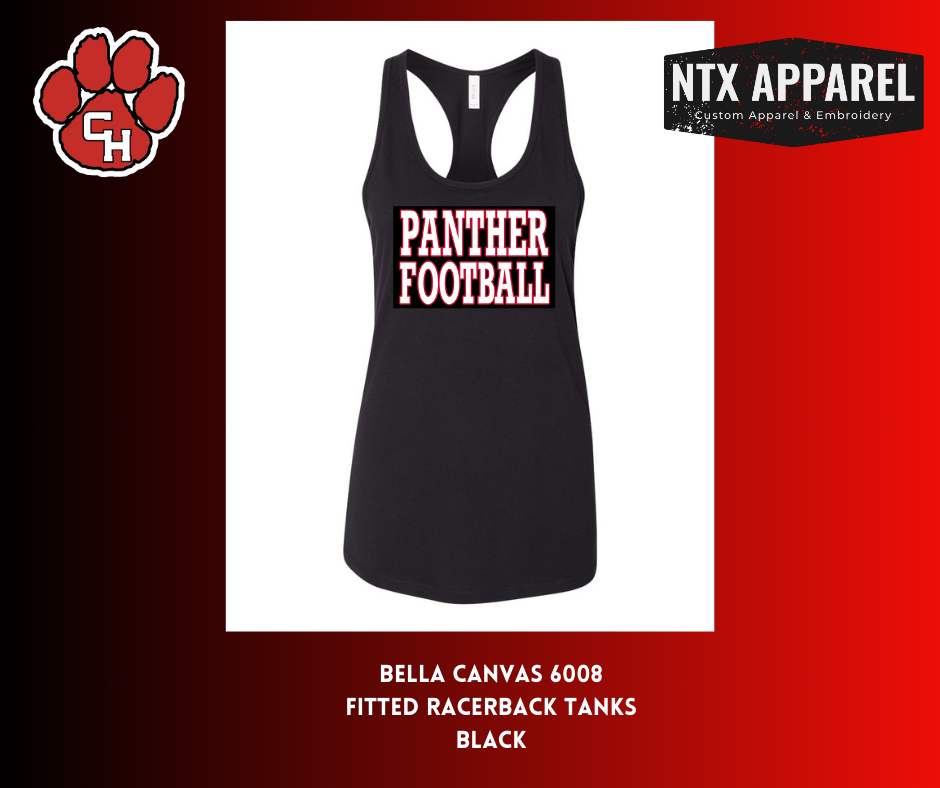 Panther Football Block- Fitted Tank Top