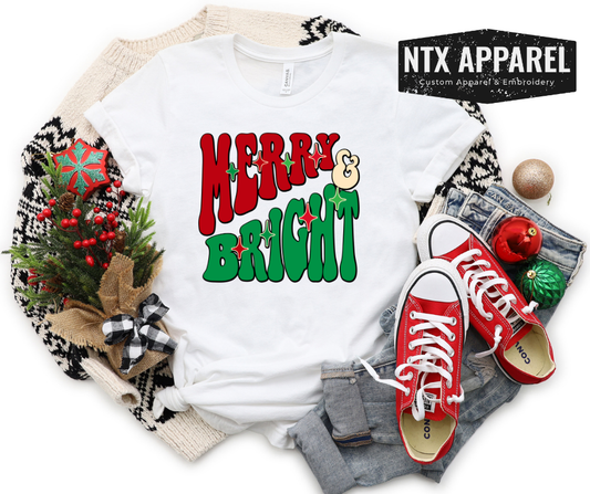 Merry & Bright Red/Green T-Shirt