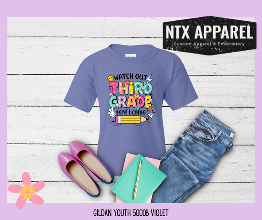 Watch Out 3rd Grade Youth T-Shirt