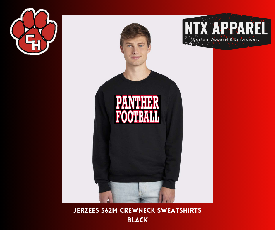 Panther Football Block- Crewneck Sweatshirt