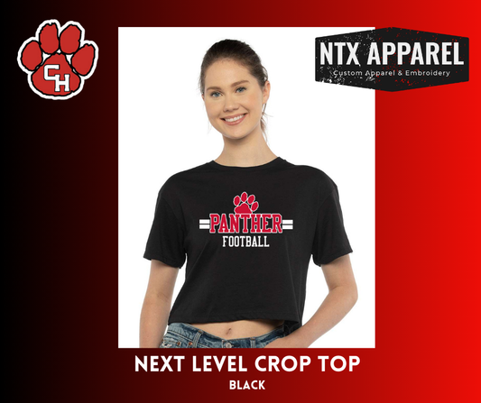 Panther Red & Black- Crop Top