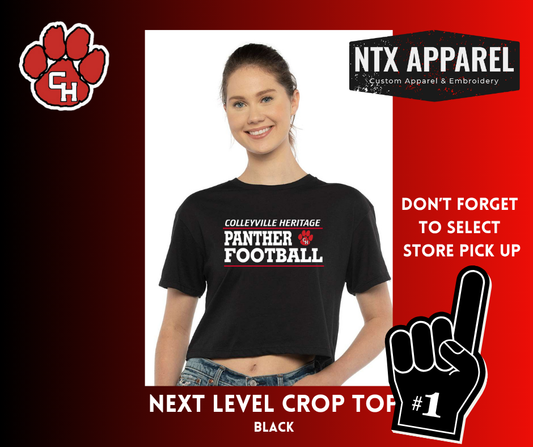 Panther Football Crop Top