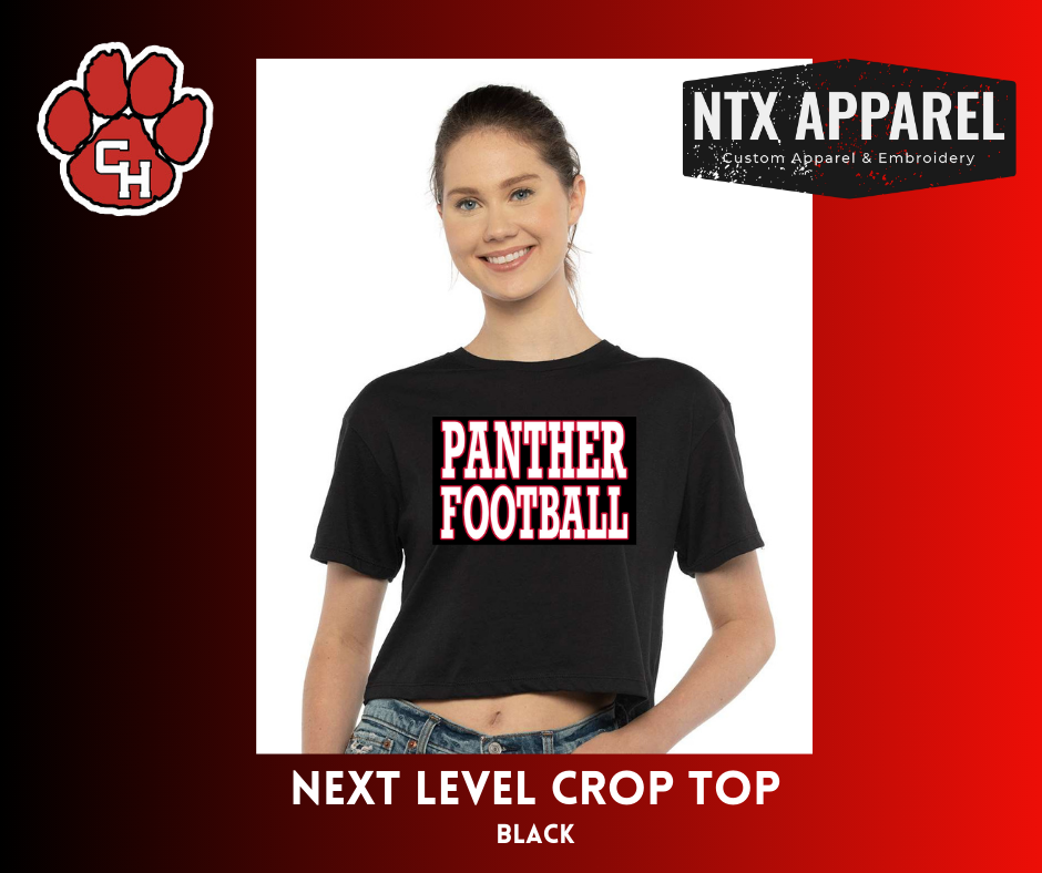 Panther Football Block- Crop Top