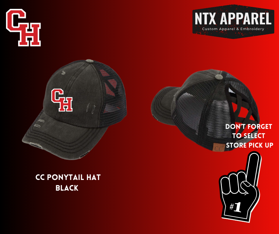 CHHS Panther Baseball Embroidered Pony Tail Hat