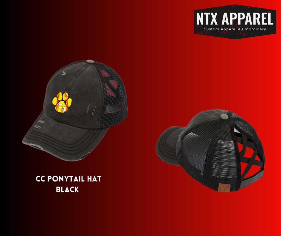 CHHS Panther Softball Embroidered Pony Tail Hat