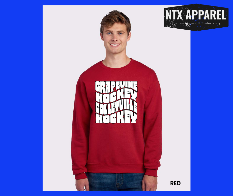 Hockey Wave-Crewneck Sweatshirt