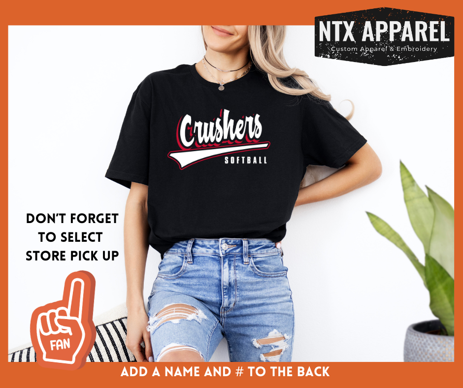 Crushers Red & Black: Adult T-Shirt