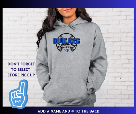 Blue Jays Baseball Adult Hoodie