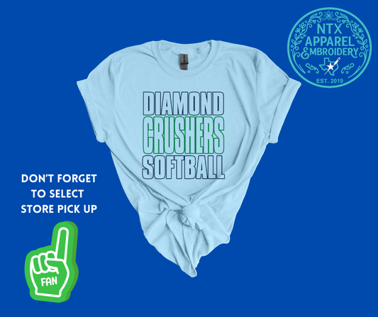Diamond Crushers Green & Navy: Adult T-Shirt