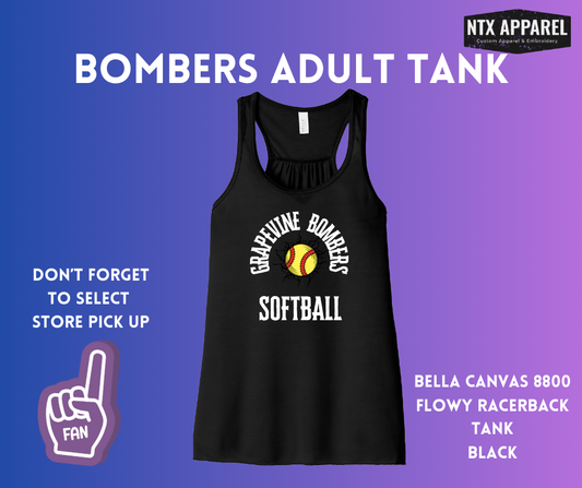 Grapevine Bombers: Adult Flowy Racerback Tank Top