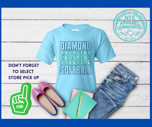 Diamond Crushers Green & Navy Youth T-Shirt