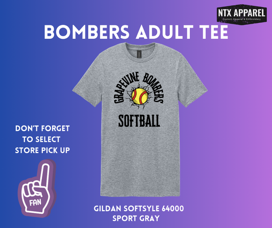 Grapevine Bombers Black-Adult T-Shirt