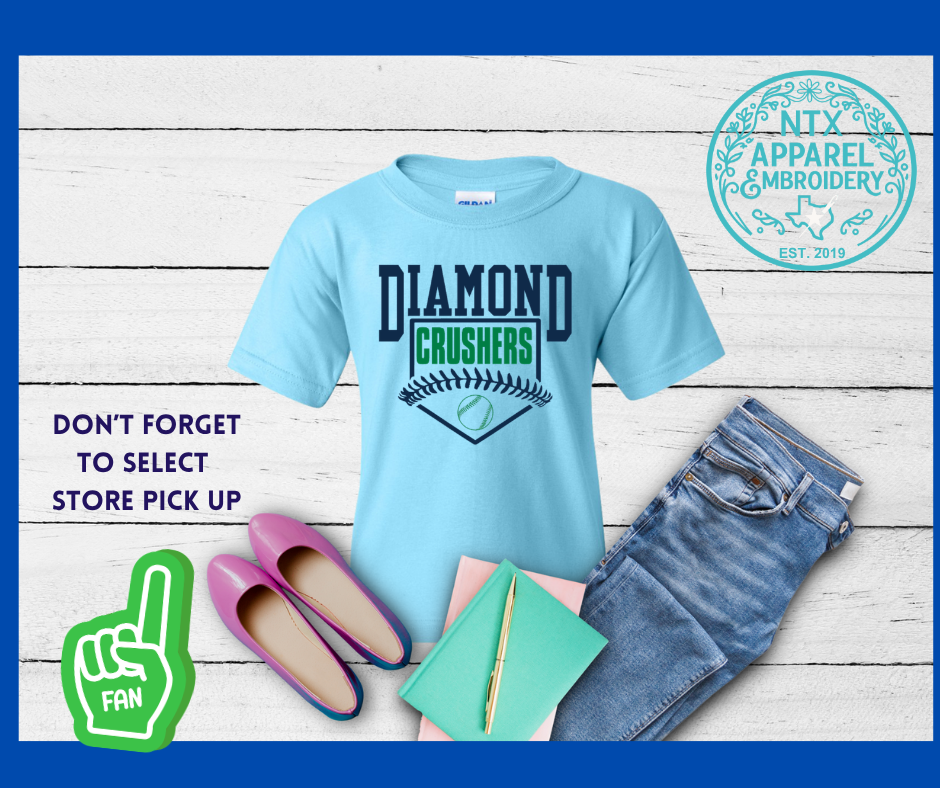 Diamond Crushers Home Run: Youth T-Shirt