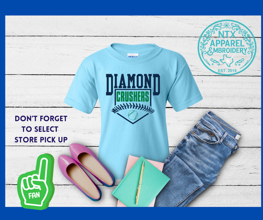 Diamond Crushers Home Run: Youth T-Shirt